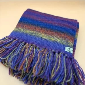 écharpe tricot couleur crépuscule