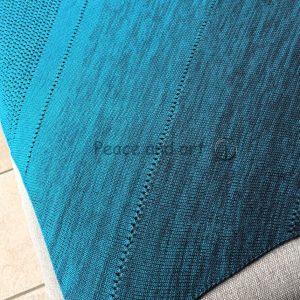 châle tricot machine turquoise