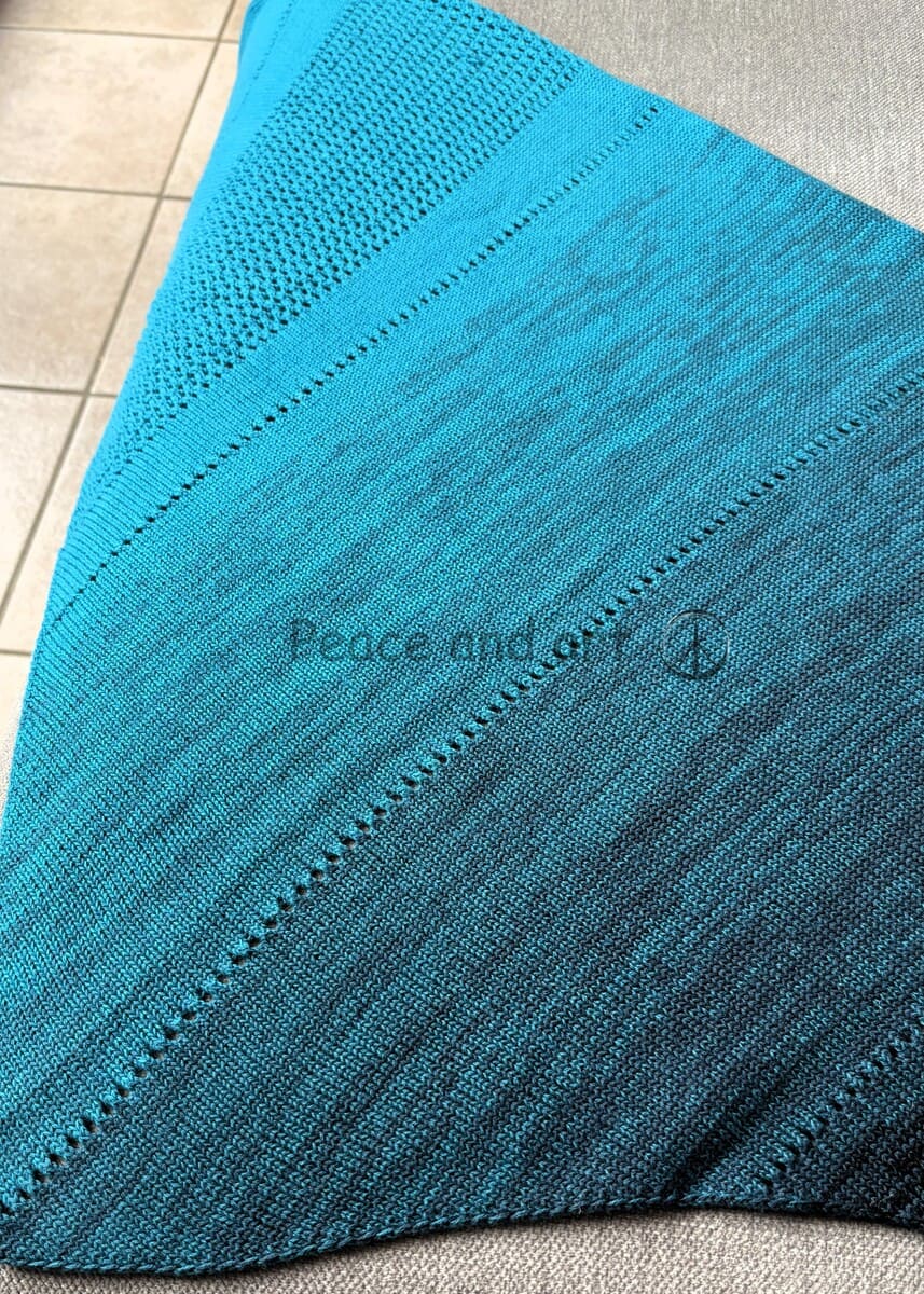 Châle tricot Aqua – Image 2