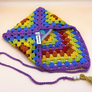 pochette livre granny square