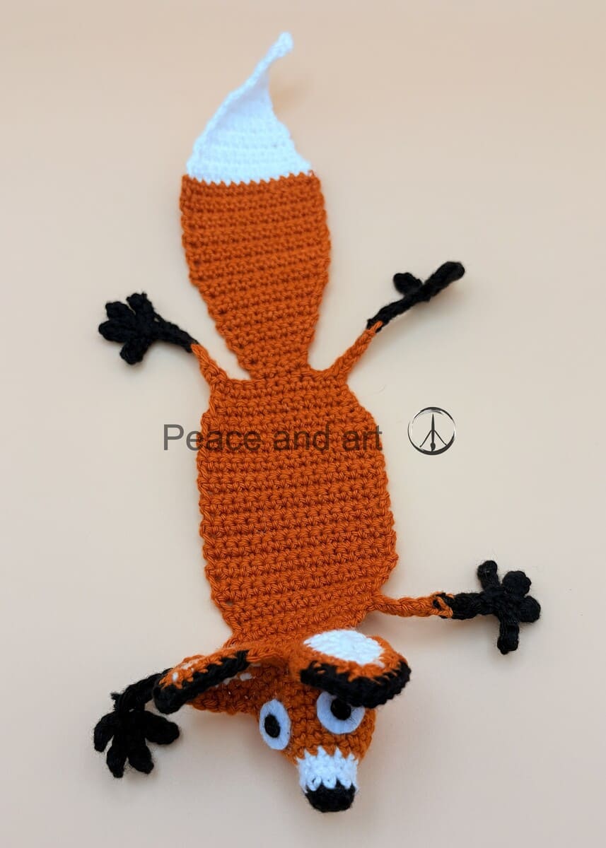 marque page renard crochet