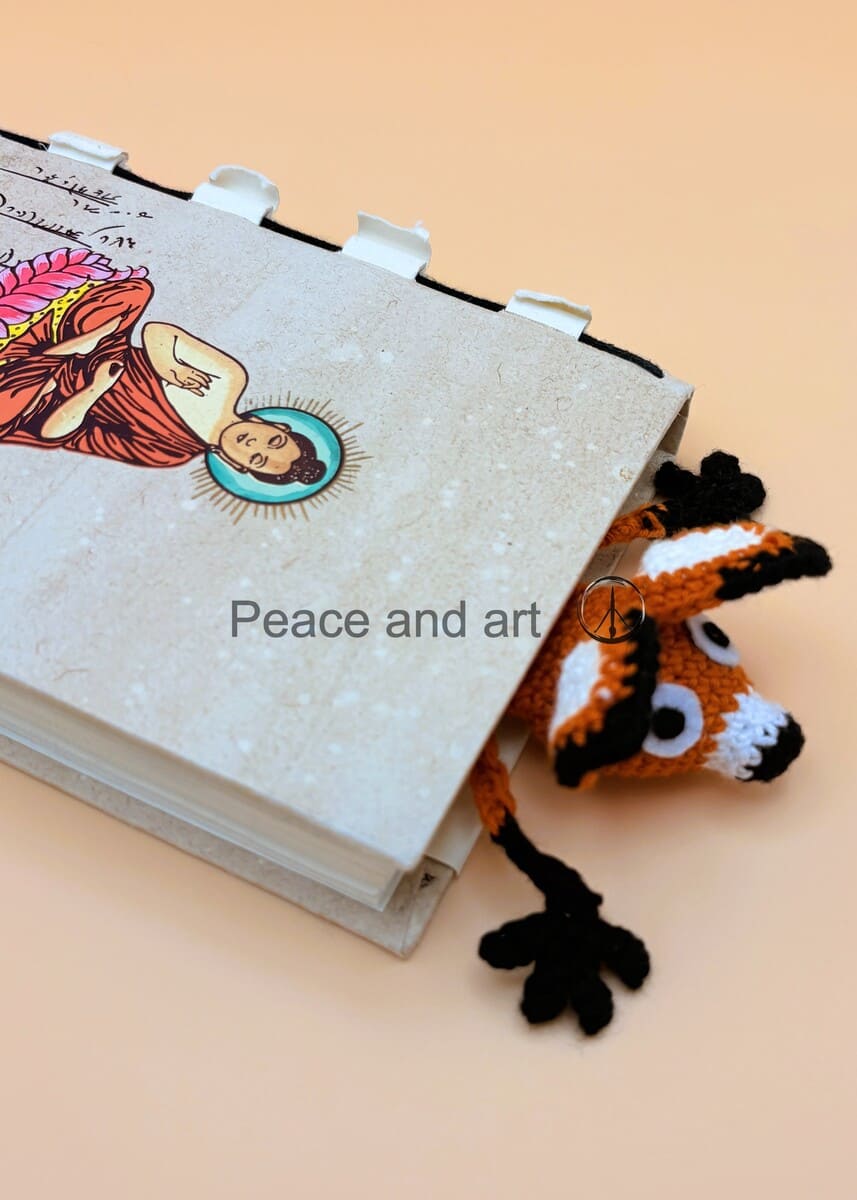marque page renard crochet